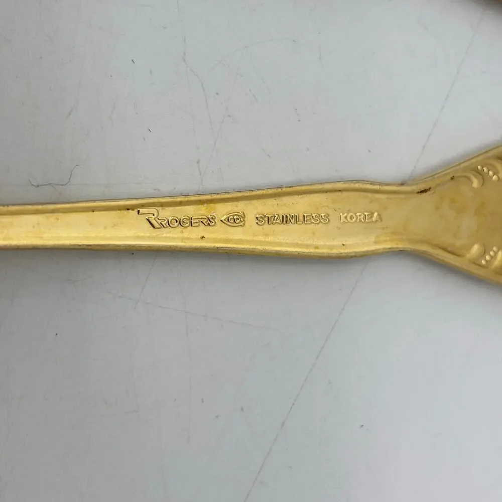 Rogers Stainless Steel Gold Tone Flatware Repurpose DIY Crafting